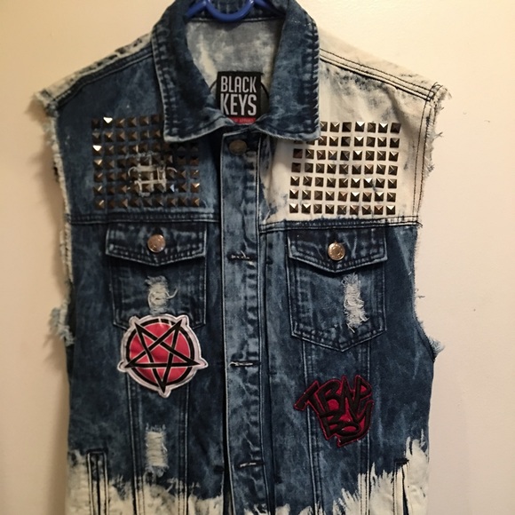 studded jean jacket mens